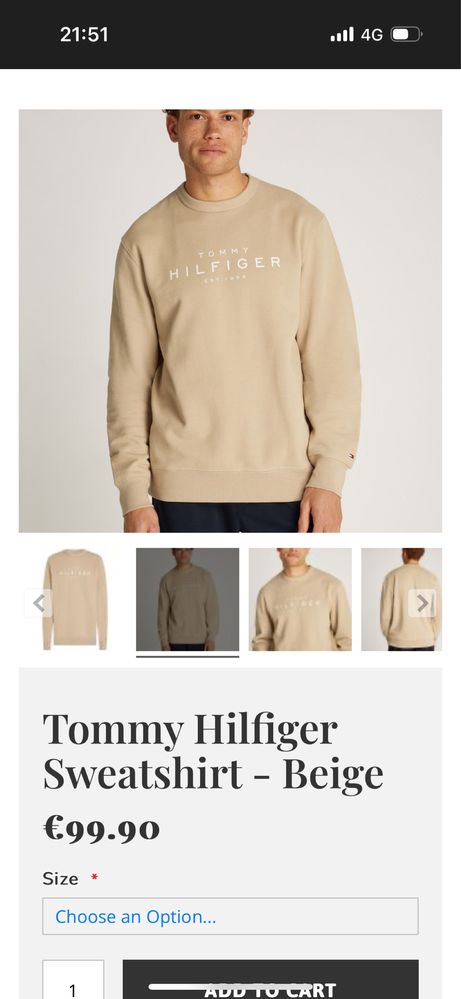 Hanorac Tommy Hilfiger Crem original