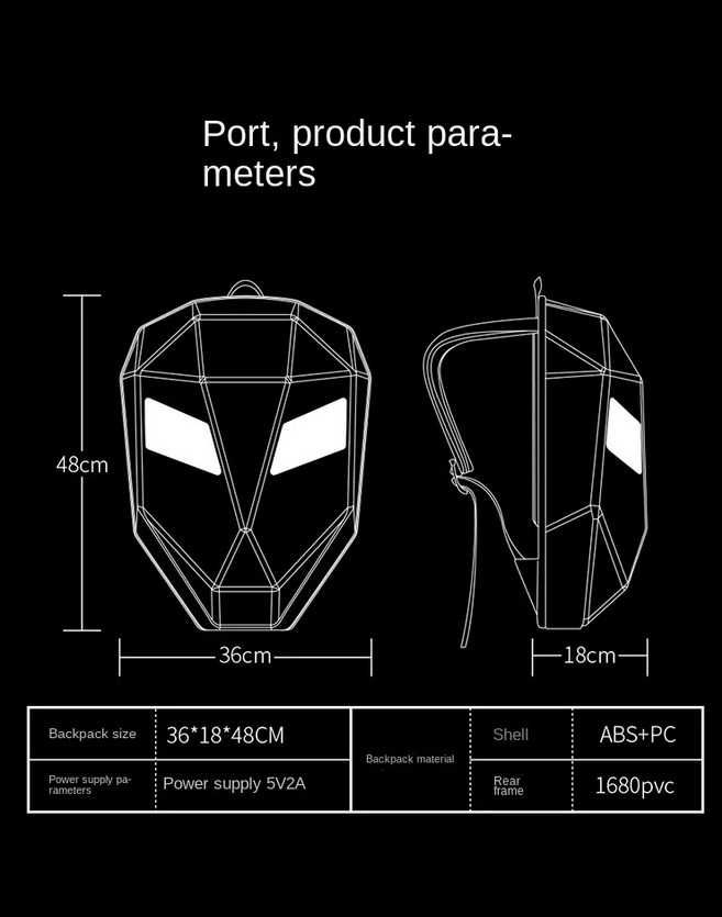 LED Раница За Мотор, 3 Налични Цвята, Bluetooth