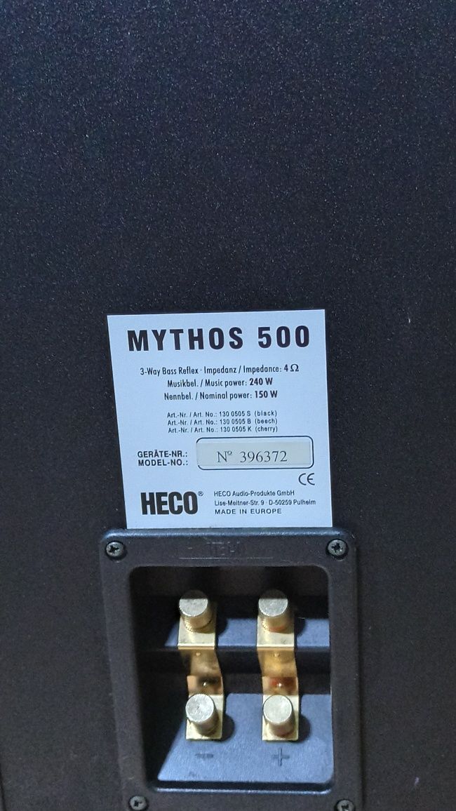 Boxe Coloana tip Podea de înaltă definiție Heco Mythos 500