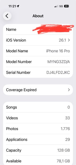 Iphone 16 pro natural titanium
