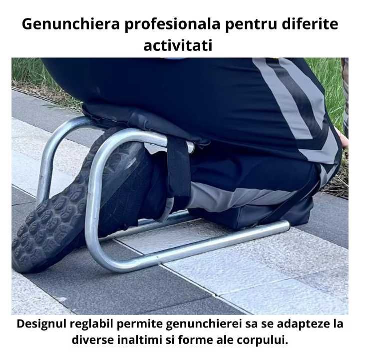 Genunchiera Reglabila, Suport din Otel Inoxidabil, pentru activitati