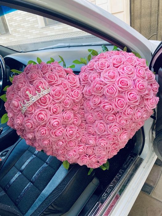 Розы в форме сердца, искусственные, Atirgul yurak shaklida