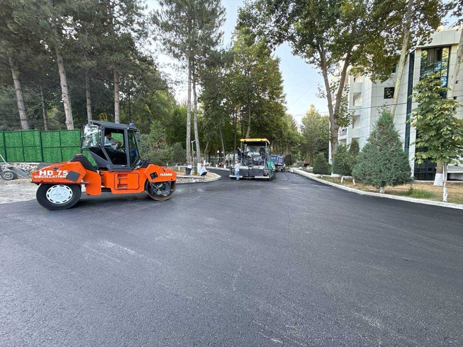 Ўзбекистон бўйлаб асфалтлаштириш ва йўл белгилаш – Asfalt.uz