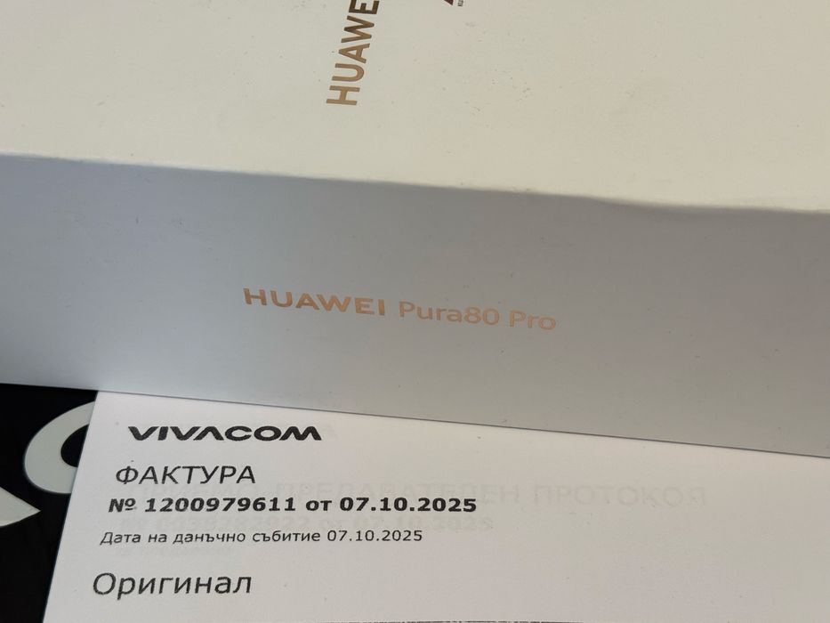 КАТО НОВ 512GB Huawei Pura 80 Pro Гаранция Vivacom до 2027 г. White