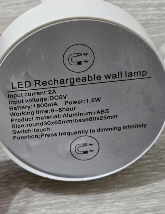 Spot LED MIOBLUE USB Reîncărcabil cu telecomandă, alb