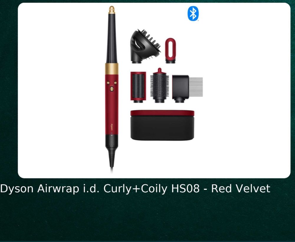 HS08 Dyson airwrap id original red velvet.jasper.patina.blue.bronze