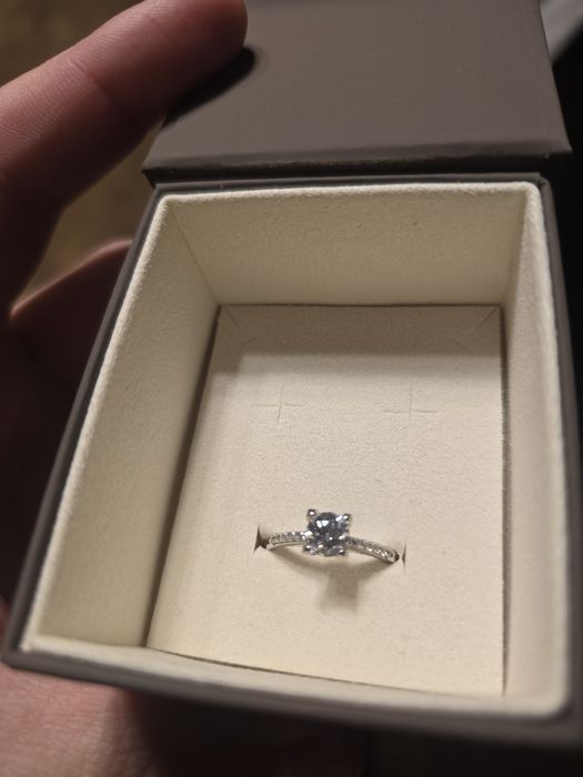 Inel logodna aur alb marimea 56 - Teilor