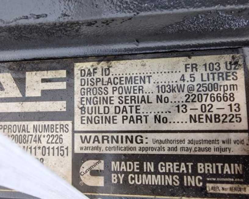Motor complet DAF FR103U2 EUR5  - Piese de motor DAF