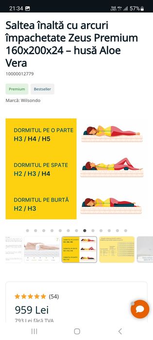 Saltea Pocket Springs