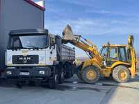 Efectuez lucrari cu buldoexcavator si camion basculabil 8*4