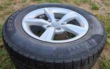 Roti/jante aliaj originale Audi Et37 5x112+cauciucuri 225 60 R16 M+S
