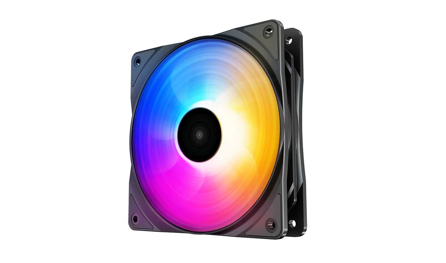 Кулер для кейса Case Cooler Deepcool RF120 FS LED (purple/orange/blue)