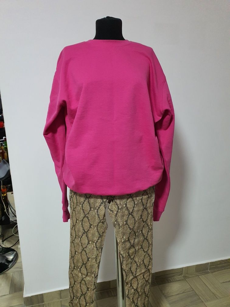 Hoodie/Hanorac fucsia, material moale, confortabil, XL