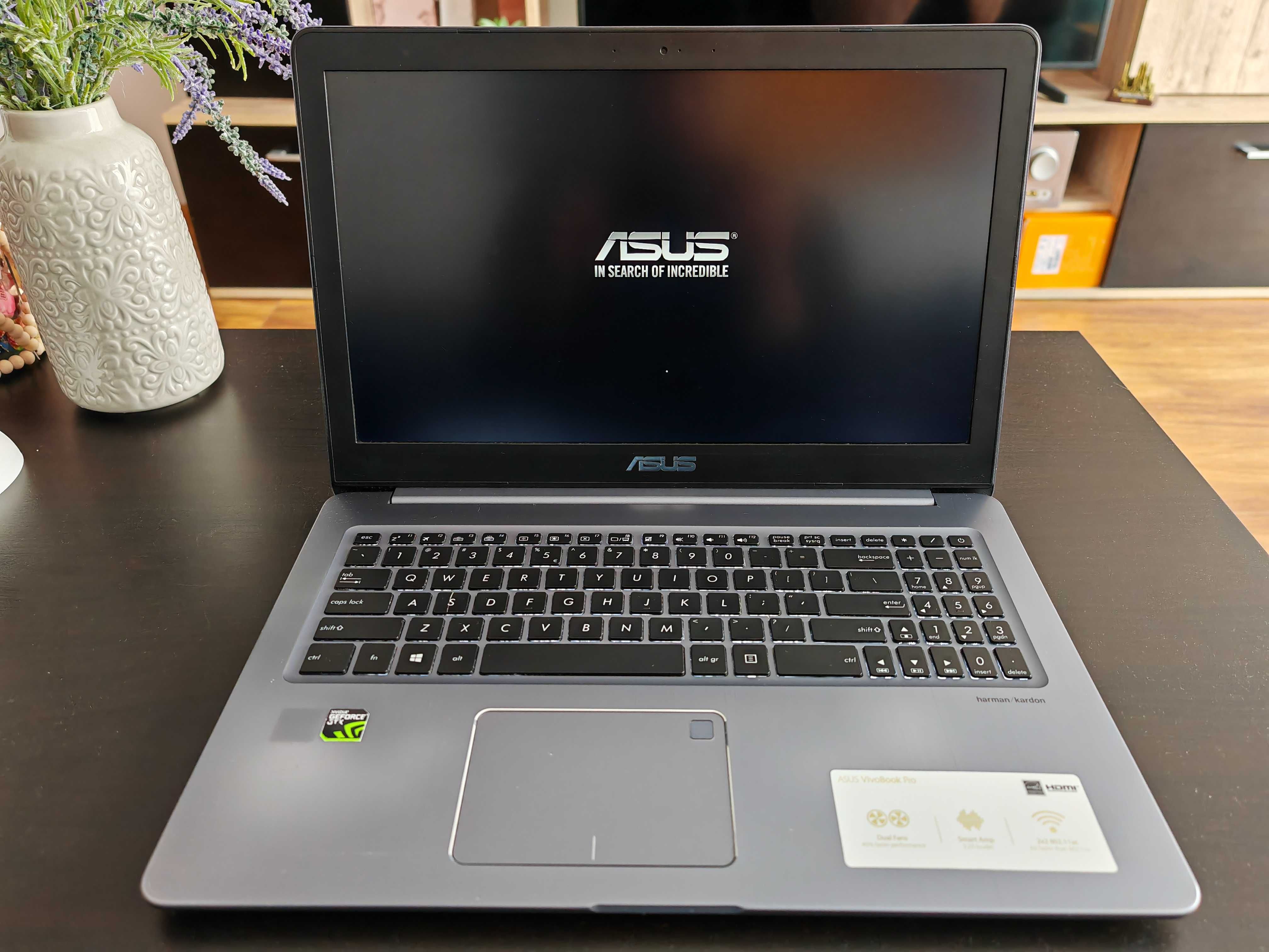 Laptop Asus VivoBook Pro N580V, I7-7700HQ, 16Gb ram, GTX1050, gaming