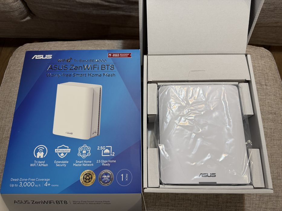WiFi-7 Рутер Mesh ASUS ZenWiFi BT8 BE14000 Нов! Гаранция 3г Emag