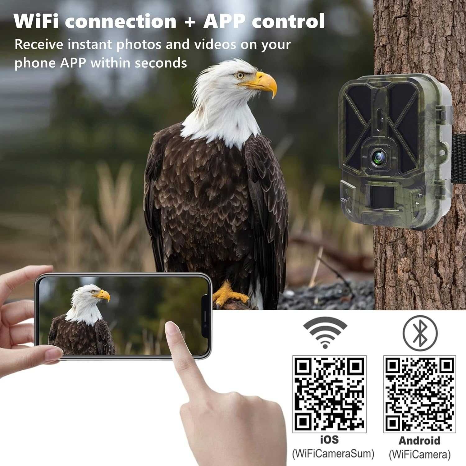 Ловна камера Findn Wifi 940 Pro 4K 30MP с приложение...