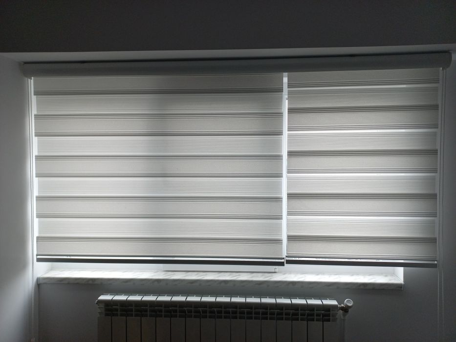 Rolete/Jaluzele 215cm lățime alb argintiu