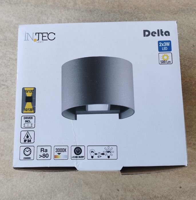 Aplică exterior Delta 2× 3w led / 500 lm.