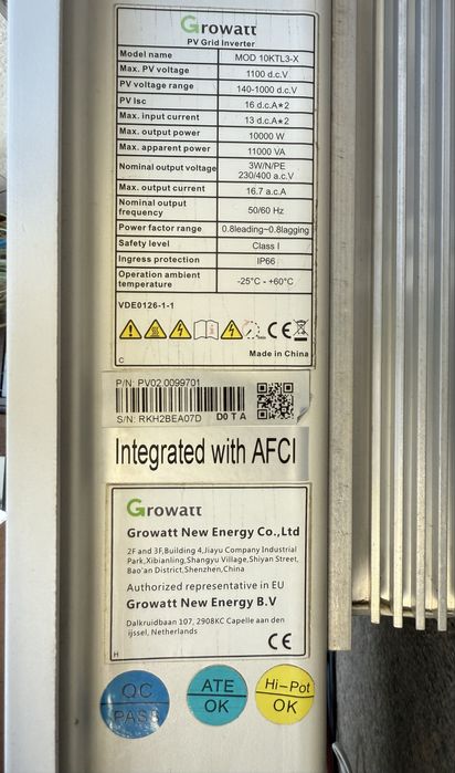 Vand / Schimb invertor growatt 10kw trifazat