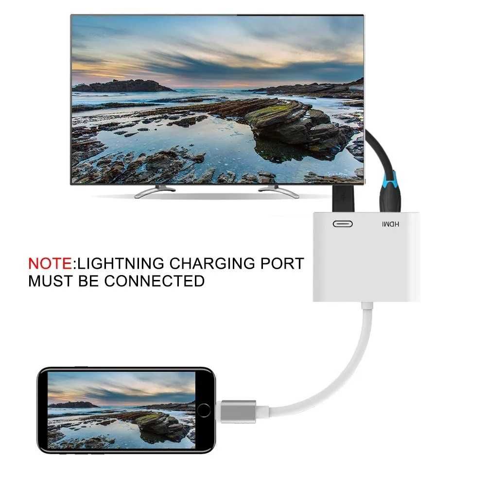 Преходник HUB22, Lightning към HDMI, Digital AV adapter, За iPhone