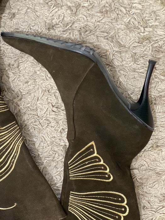 Дамски ботуши естествен велур- 41 номер,