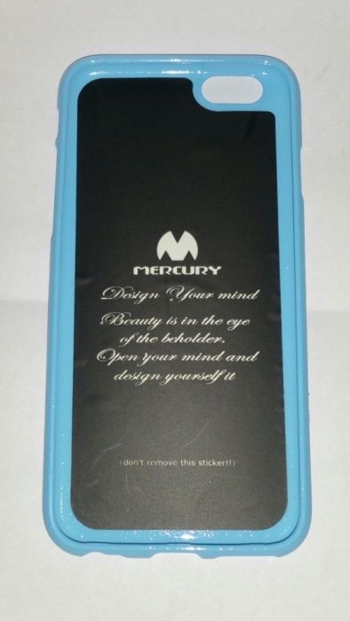 Husa silicon originala Mercury Jelly Case iPhone 6 6s albastra