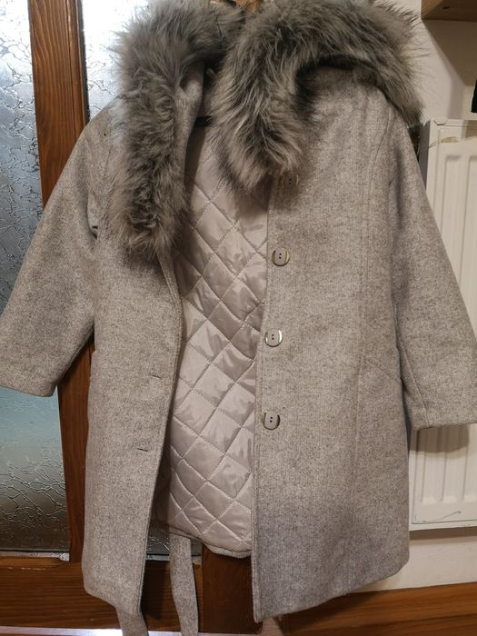Palton stofa și blana mărim 134