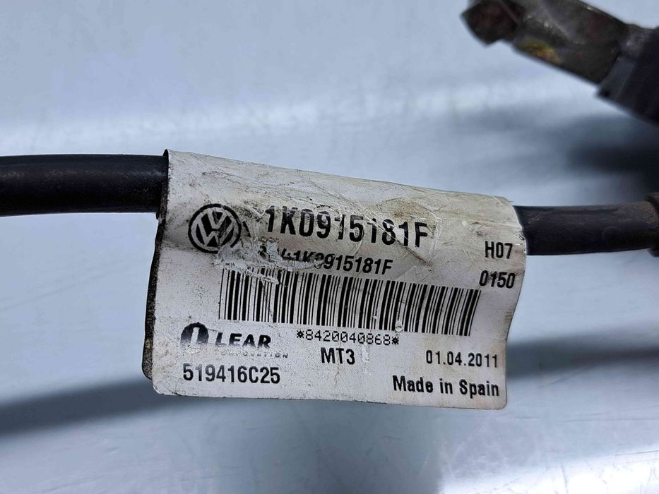 Borna baterie (-) VolkswagenPassat B7 (362) [Fabr 2010-2014] 1K091518