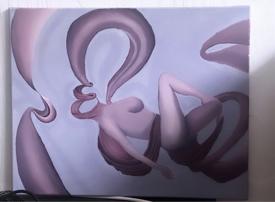 Tablou A3 pe pânză lucrat in acrilic de mine