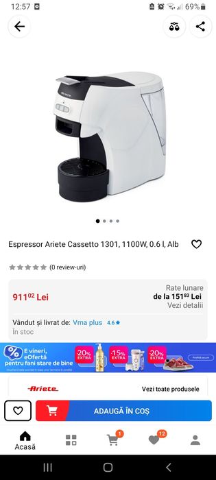 Espressor cafea Ariete Italian slim