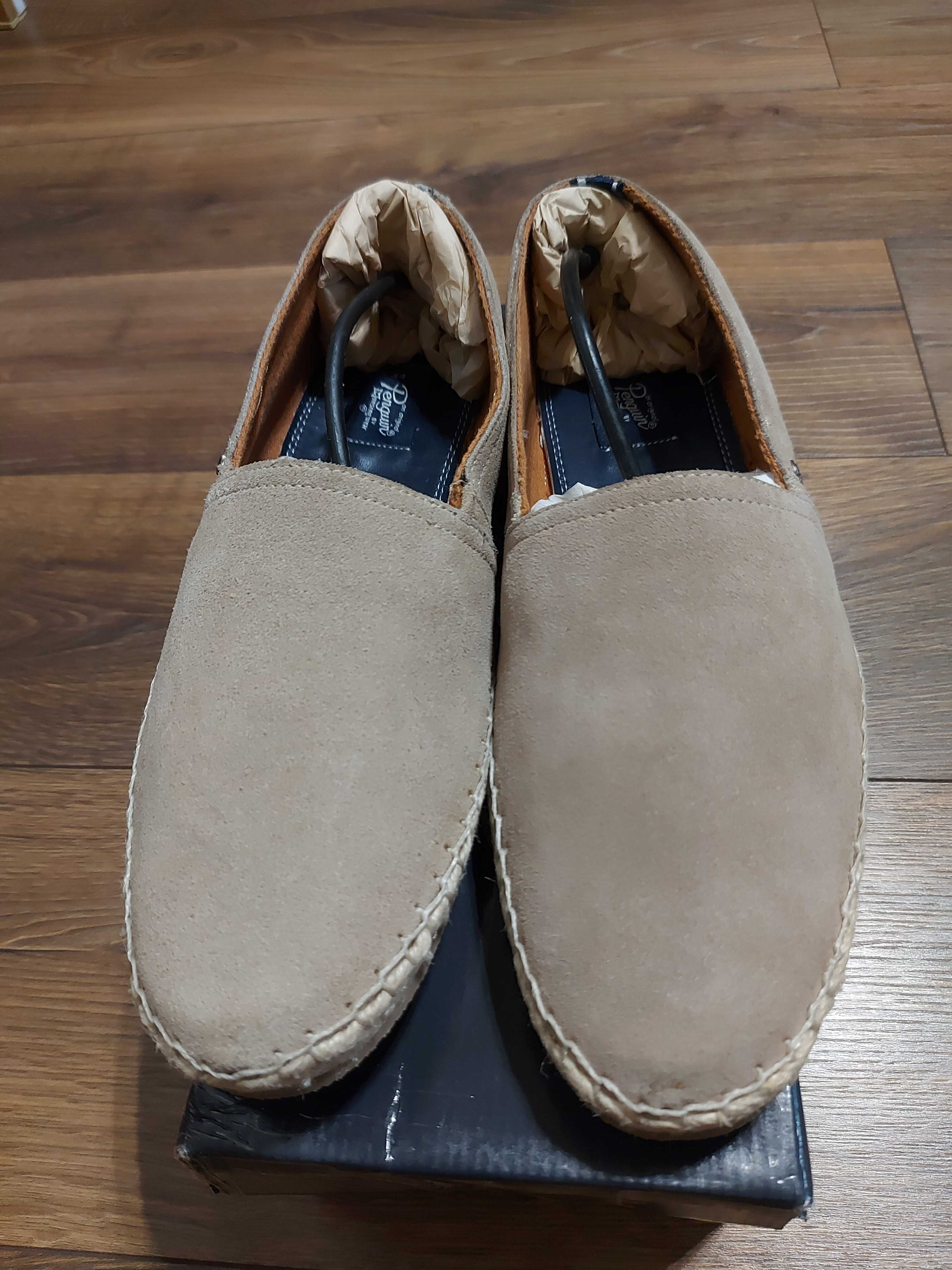 Mocasini barbati noi piele naturala nr.44 bej