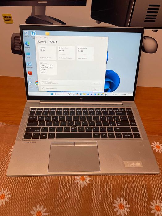 HP Elitebook 845 G8, Ryzen 5 Pro 5650u, 16 gb, grad -A, poze reale