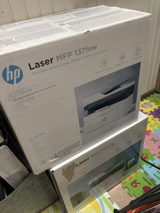 Принтер черно-белый HP mfp 137fnw
