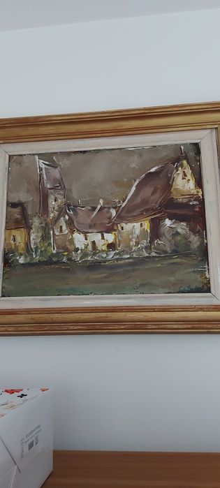 Tablou vechi, ulei, semnat, autor consacrat.