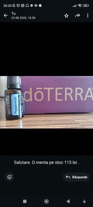Ulei de menta peppermint oil doTerra 15 ml
