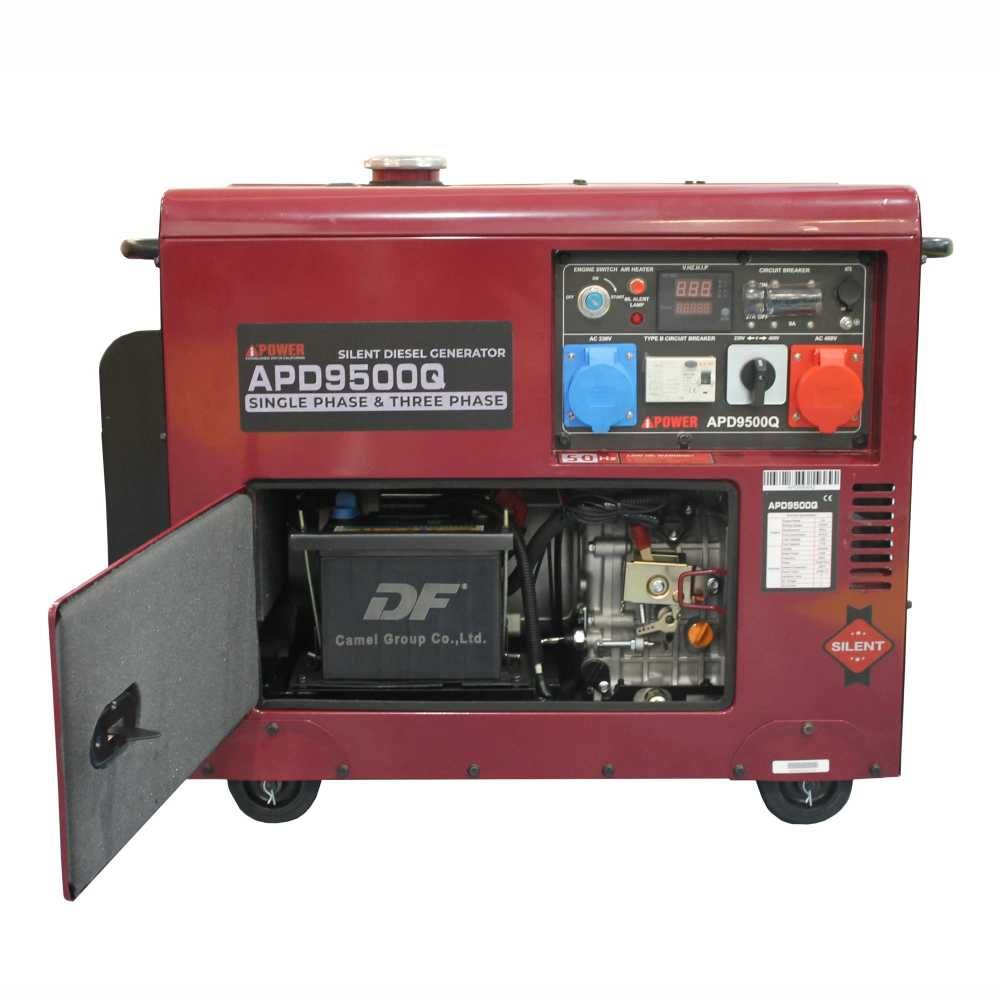 Generator curent, insonorizat AiPower APD9500QFA 6,5kW 230/400V diesel