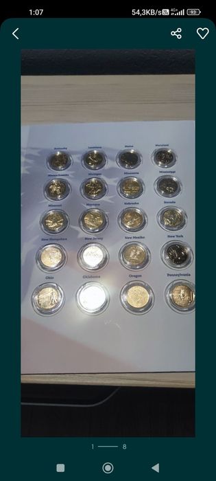 Colectie monede placate cu aur