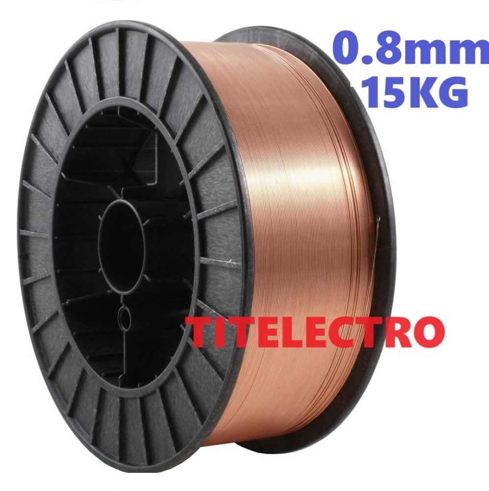 Sarma sudura SG2 0.8mm rola 15kg fier otel cu gaz argon CO2 MIG MAG