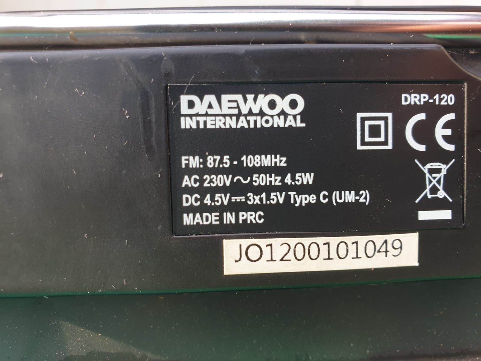 Radio cu ceas cu alarmă digital Daewoo | Model DRP-120 | InternationaL