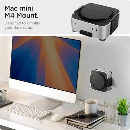 Нова Стойка с въздушен филтър за Mac mini M4 / M4 Pro 2024 Spigen