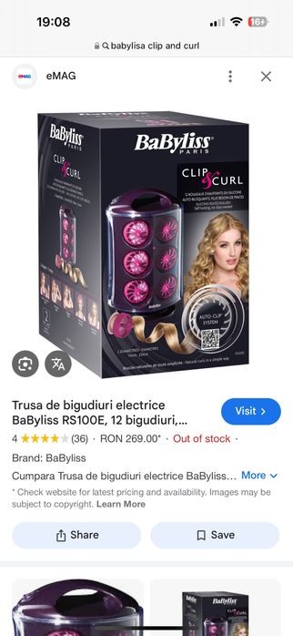 Bigudiuri babyliss clip and curl