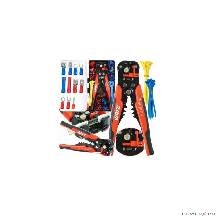 Cleste pentru decablat si sertizat, accesorii incluse 260 elemente