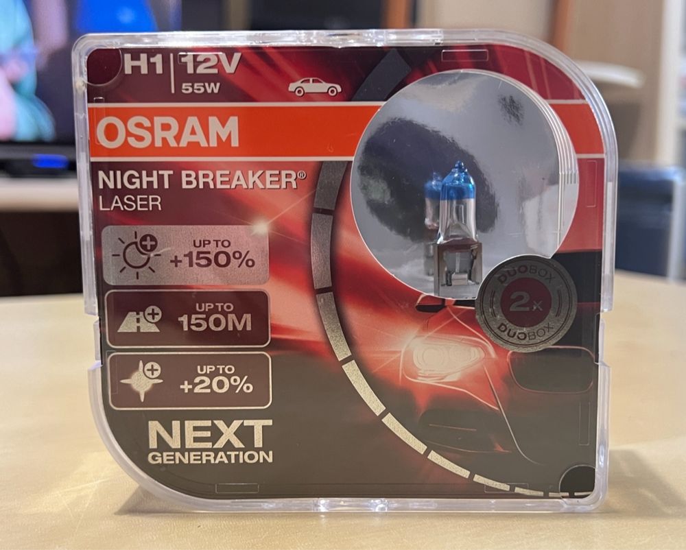 2 комплекта OSRAM night breaker 200 H7 и night breaker laser H1