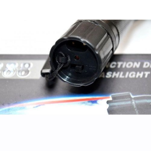 ПРОМО 3 в 1 Мощен немски електрошок LED фенер и червен Лазер POLICE