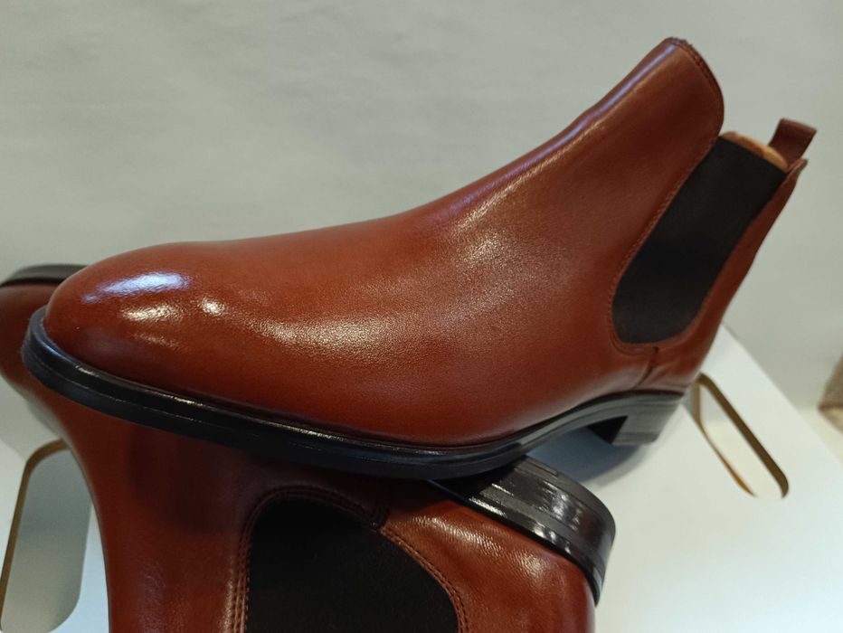 Ghete chelsea 41 plain toe de lux Mc Finlay NOI piele naturala moale