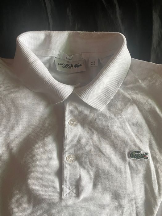 Tricou alb Lacoste