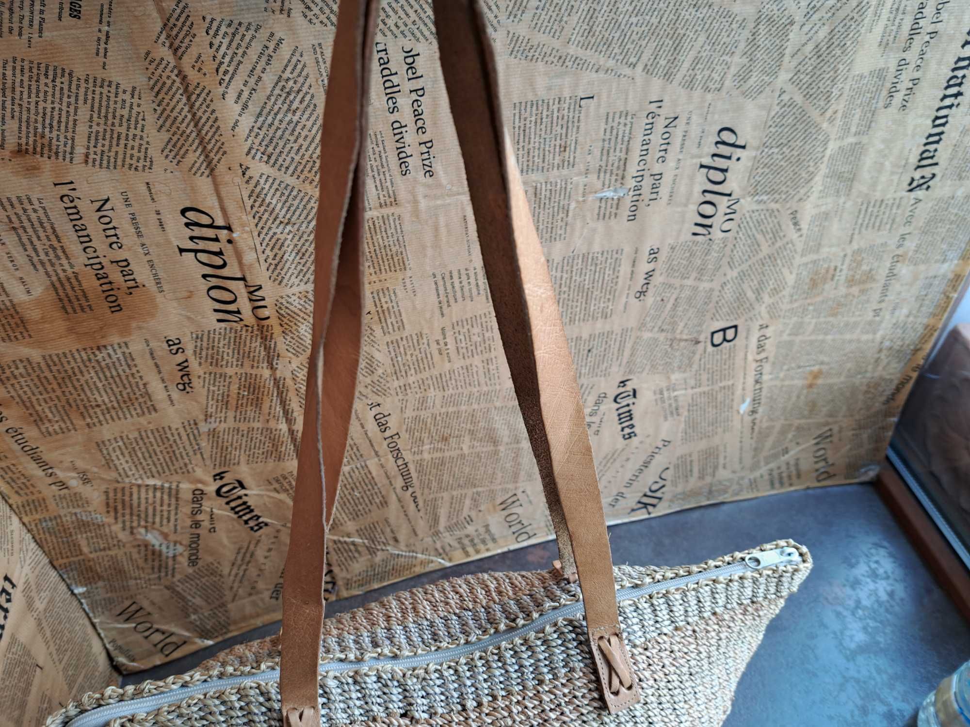 плетена плажна чанта,сламена кошница