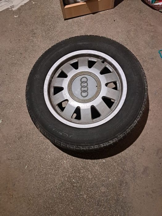 Vand set complet 4 jante originale audi a4b5 cu anvelope de vara