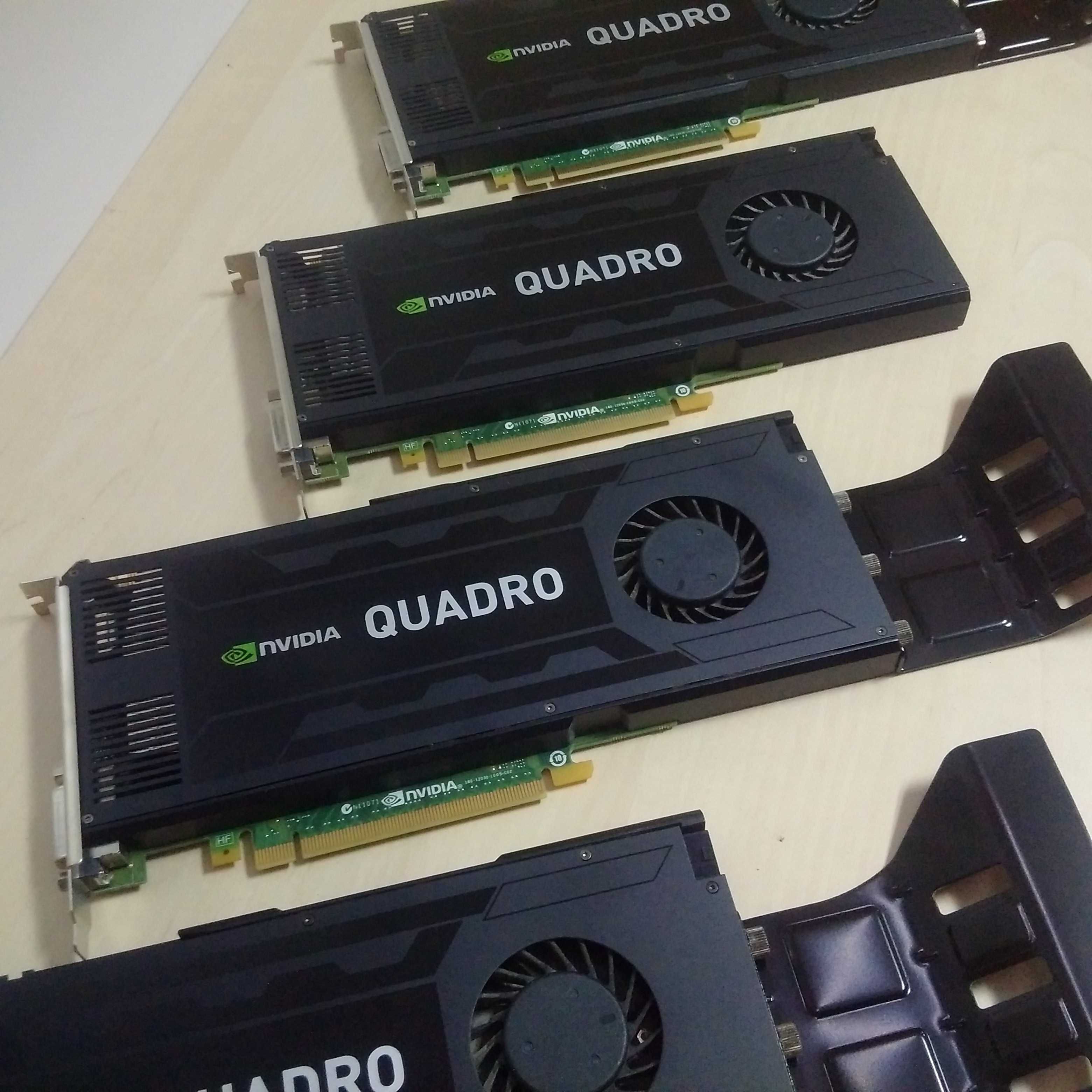 Четири видеокарти Nvidia QUADRO K4000