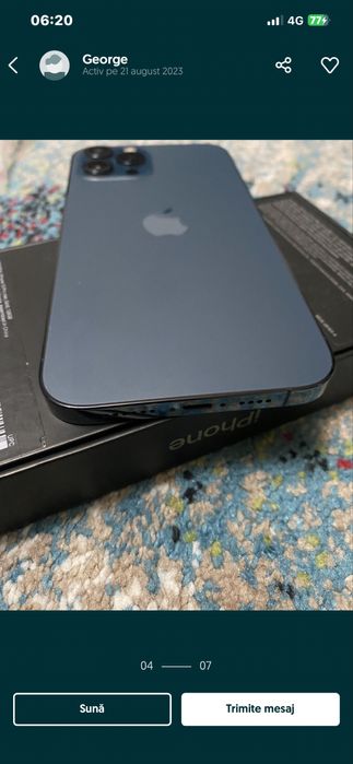 Iphone 12 Pro Max de 256 GB,telefonul este impecabil,accept schimburii